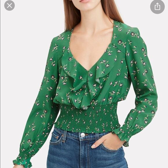 Silk Intermix Freda Floral Top - Picture 1 of 9